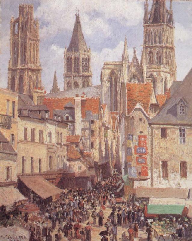 Camille Pissarro Rue de L-Epicerie,Rouen Germany oil painting art